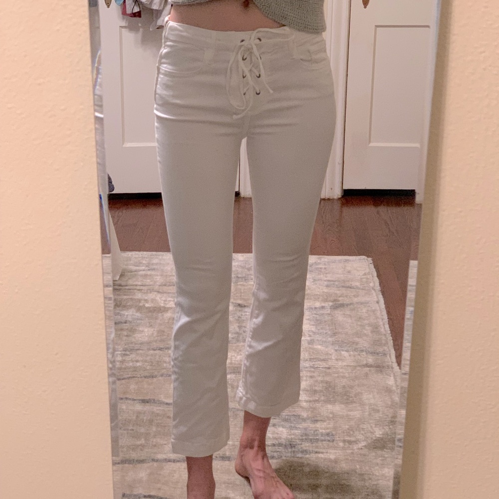 Frame denim white capris